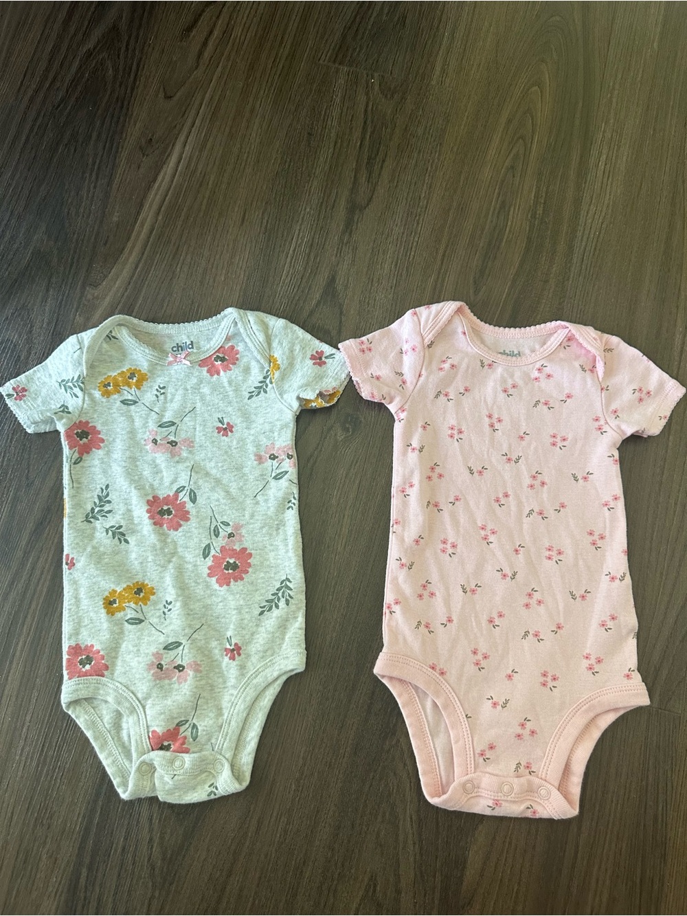 Child of Mine 6-9M Two Short Sleeve One-Piece Bodysuit